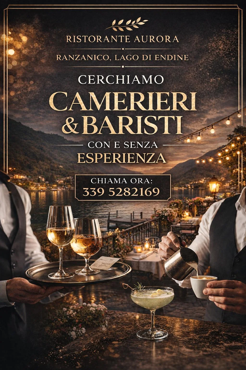 Cerchiamo camerieri e baristi - Ristorante Aurora, Ranzanico, Lago di Endine - Chiama 339 5282169